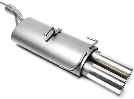 Sportendschalldämpfer Sportauspuff Endschalldämpfer Stahl 2x76mm rund gebördelt mit ABE für Typ F-CC E-CC - Eintragungsfrei - 1034169