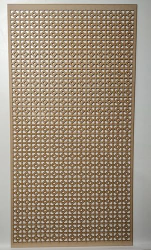 LaserKris Kühlerschrank Dekoratives Sichtschutzgitter - gelocht 6 mm dicke MDF-Platte (1200 mm x 620 mm) KK2 Muster (420 x 297, ungrundiert)