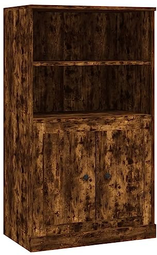 vidaXL Highboard Smoked Oak 60x35.5x103.5 cm Engineered Wood