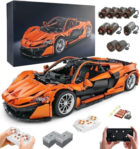 Technik Auto für MacIeran P1, Mit Motoren Set, 3228-tlg, Originalverpackung | 1:8 Groß Auto Modellbausatz, MOC Klemmbausteine Rennauto Modell Set, Automodell Sammlerstück Geschenk für Autofans