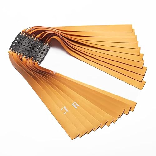 tetotak Lot de 11 élastiques en caoutchouc pour lance-pierre Épaisseur plate 0,85–1,2 mm Remplacement Latex Catapulte Tir Chasse Puissant Professionnel (1,1 mm, Longueur 170 mm)