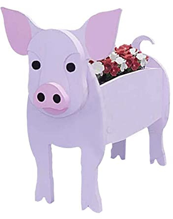 LKPOMI Tier-Übertopf, Blumentopf, Niedlicher DIY-Sukkulenten-Übertopf, Blumentopf, Cartoon-Tierform, Pflanzenbehälter-Halter für Innen- und Außenbereich, Gartendekoration(Rosa Schwein)