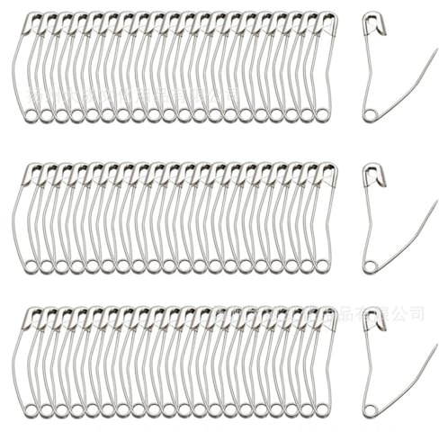 Wisafory 500 Stück Sicherheitsnadel Gebogene Sicherheit Pins Quiltnadeln Quilten Heftnadeln Sicherheitsstifte Quilten Basting Pins Sicherheitsnadeln Nähzubehör für Kleidung Kunsthandwerk 33mm