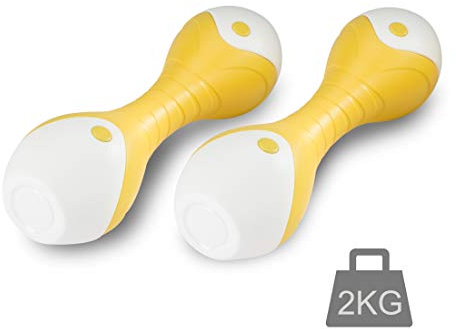 Leiv Fitness Hantel 2er Set (2 x 2 Kg), Kurzhanteln, Neopren-Beschichtung, Krafttraining, Workout, Fitnesstraining, für Zuhause