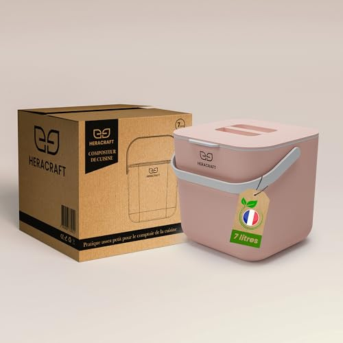 Heracraft Compostador Cocina 7L Apartamento Papelera Compost Cocina Eficiente para Residuos Papelera Comida Apartamento - Sin Olor, Perfecto para Compostaje