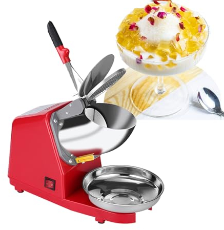 CNAOHGHN Electric Ice Shaver Crusher，300W 2200 RPM Ice Crusher,Crushed ice amount 85kg/hr,Maker for Ice Cream, Cold Drinks, Fruit Dessert,for Household Commercial Use