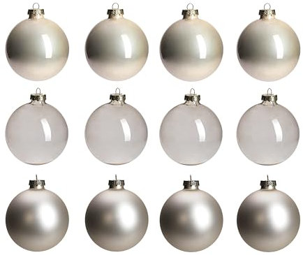 AOMOONOA Champagne Glass Christmas Ball Ornaments for Christmas Tree, 2.36”