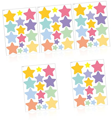 MERRYHAPY 5blätter Sternaufkleber Wandtattoo Mit Sternmotiv Für Zuhause Dekorativer Entfernbarer Aufkleber Für Wände Kinderzimmer Schlafzimmer Und Wohnzimmer Einfach Anzuwenden
