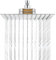 Soffione doccia filtrata, 25 cm, lussuoso soffione doccia a pioggia, rende l'acqua dura morbida e resistente che migliora la condizione della pelle e dei capelli, design integrato del filtro per