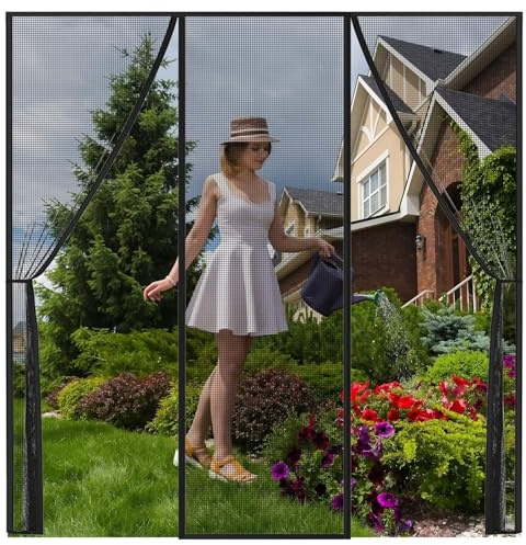 Moustiquaire Enroulable Fenetre De Toit 200x220cm Noir Porte Entree aimantée pour baie vitrée ouvertures Fenêtre Découpable