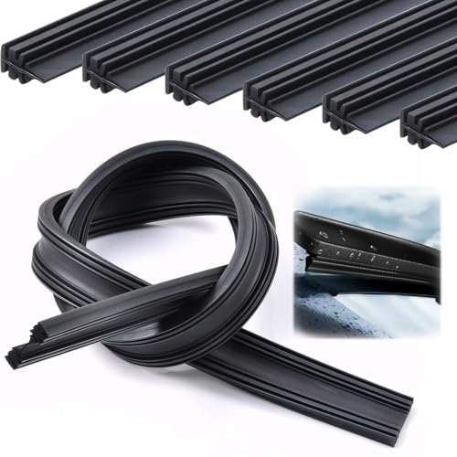 Prmape 6 Piezas Gomas de limpiaparabrisas de Repuesto, 32pulgada/800mm Universal Gomas Limpiaparabrisas Coche sin Hueso Gomas de Recambio para Limpiaparabrisas para Automóviles