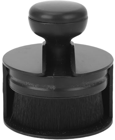 Nail Dust Brush Professional Soft Fluffy Dust Cleaning Brush for Nail Art ABS Synthetic Fiber Applicable for Nail Salon (Black)