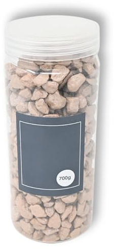 damaloo 700g Ziersteine metallisiert – Deko Steine für Vasen, Kerzen, Miniteich, Garten & Tischdeko – Kieselsteine Dekogranulat 10–20 mm Zierkies als Kerzensand & Dekosteine für Vasen (Metallic-Braun)