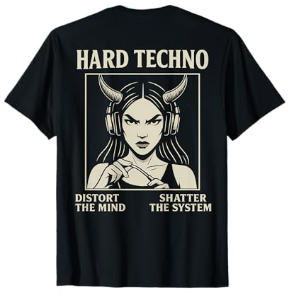 La hard techno rave Distort The Mind - Shatter The System Back T-Shirt