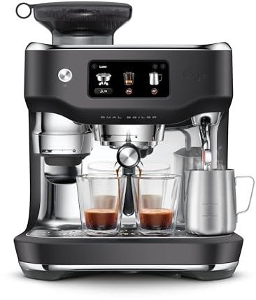 Sage - The Oracle Dual Boiler, Bean to Cup Coffee Machine with Manual and Automatic Milk Frother, 45 Grind Settings - 16 Pre-Set Recipes Incl. Espresso, Cappuccino, Flat White - Black Truffle
