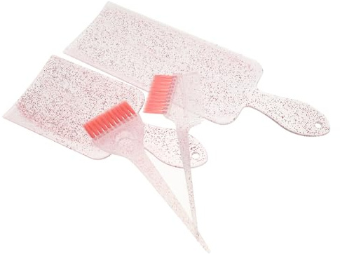 EPIGEIST Kit per Tinta Chioma Professionale Rosa in Abs e Nailon, Set Pettine e Spazzola per Separare i Chioma, per Uso Domestico DIY