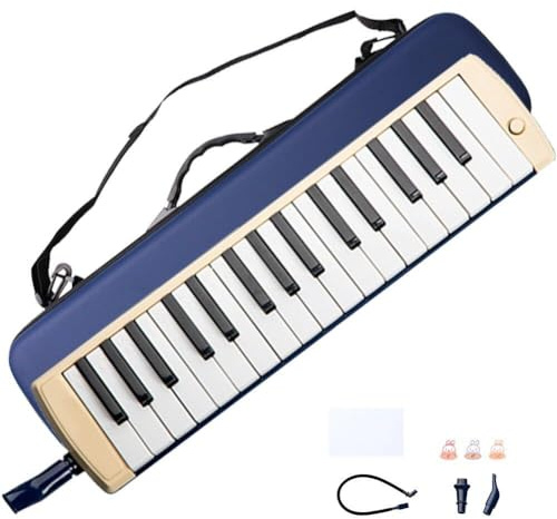 32-Key Melodica, Blue, Musical Instrument for Beginners and Professionals