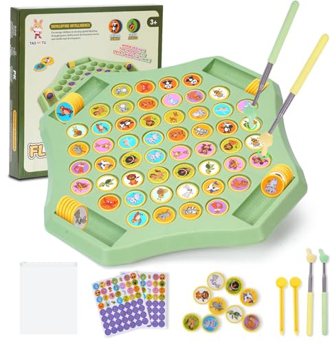 Flip Chess Memory Game, Flip Match Board Games for Kids, Intellectual Flip Games, Funny Christmas Games for Family Party, Educational Toy Brithday Animal Theme