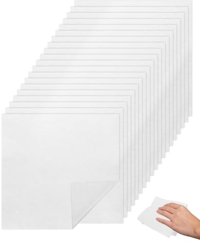 Benaewa 20 Pcs Lint Free Cloth, Reusable White Lint Free Microfibre Cloth for Oiling Wood, Screen Cleaning (30x30cm)