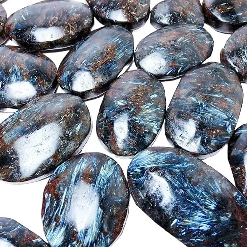 1 pieza de cristal de bolsillo de piedra astrofilita de palma de cristal de 5-6 cm