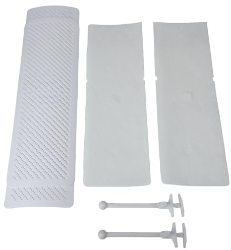 Deflector de aire central ajustable con filtro purificador de algodón, se adapta a rejillas de ventilación de aire acondicionado de techo o laterales de 23 a 37.6 pulgadas para mejorar el control del