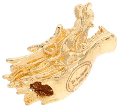DEARMAMY Baguette Sourcier en Cuivre Doré Tête de Dragon – Outil de Radiesthésie Précis pour Détecter Trésors et Eau Aurifère – Accessoire Divination Spirituelle pour Chasseurs de Métaux