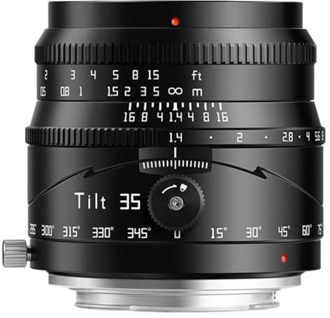 Compatible for Sony E Fujifilm X Nikon Z Canon RF M43 35mm F1.4 Tilt Lens APS-C Large Aperture Manual Focus Camera Lens(Canon RF)