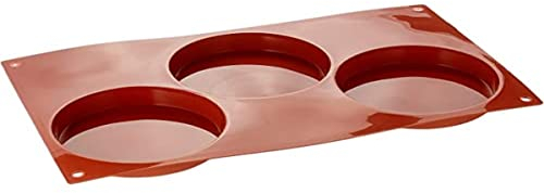 Silikomart - SF042 DISC for Biscuits - Silicone Mould Ø103 H 20 MM, Terracotta