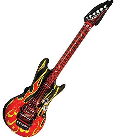 Bristol Novelty Inflatable 106cm Rock Guitar Flame Design Fancy Dress