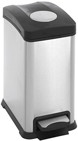 EKO Rejoice Poubelle à Pédale Métal Inox 21,8 x 38,2 x 43 cm 12 litres