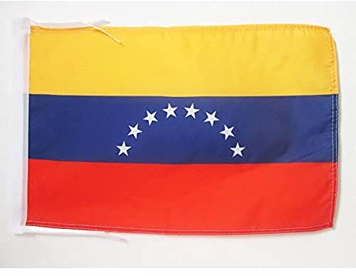 AZ FLAG Bandera Venezuela sin escudo 45x30 cm Poliéster 100D Cuerdas | Uso interior y exterior Enseña venezuelana costuras dobles y bordes reforzados