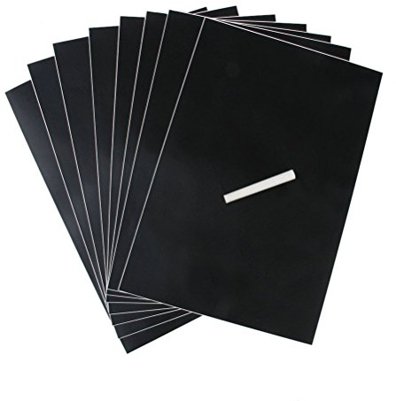 LUOEM Tafel-Aufkleber Wand Tafelfolie Selbstklebende Kreidetafel Wandtattoo Tafel 8 Stück mit 1 Kreide