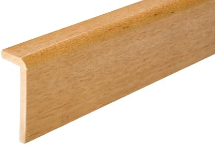 Hobby Legno - Battiscopa Copritubo Massello In Legno Di Ayous Tinto Rovere mm. 92X38X3000 (Prezzo Per ml. 6) completo di listello per sospegno spessore. Made in Italy.