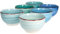 Ensemble de bols de service 6 pièces Bols ronds bleus pour salade de fruits, muesli et soupe Bols de snack 650 ml plats en faïence gastronomie