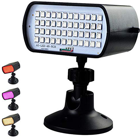 ZH-VBC - Estroboscopio de discoteca, sonido multicolor, activado, iluminación de escenario con 48 ledes superbrillantes, control de velocidad de flash, mejor para DJ Bar Show Club Karaoke