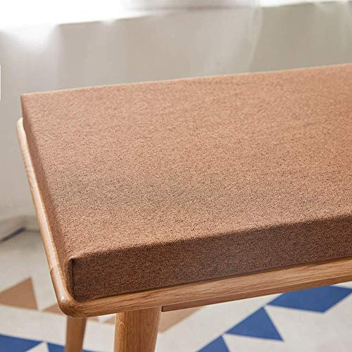 Cuscino per panca da giardino, antiscivolo per sedia a 2-3 posti, materasso di ricambio per mobili da esterno, patio, finestra della baia, panca lunga da bazar (120 x 35 cm, marrone)