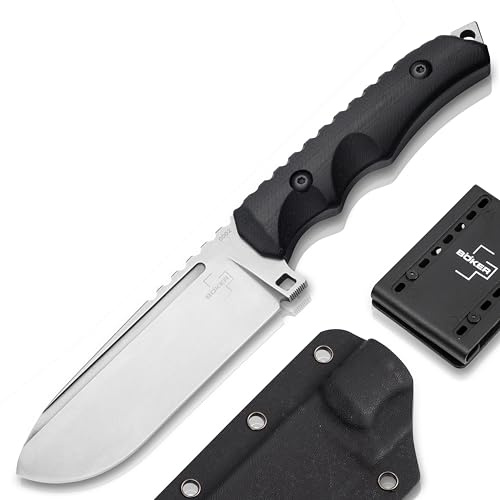 BÖKER PLUS® Hermod 2.0 - taktisches Messer feststehend - Survival- & Outdoor-Messer mit Kydex-Scheide - Full Tang Überlebensmesser mit D2 Klinge in Geschenkbox