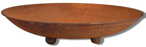 Rostikal trädgårdsdekoration vintage skål Ø 47 cm rost dekoration blomskål metall växtskål, BRUN, Ø 47 cm auf Standkugeln