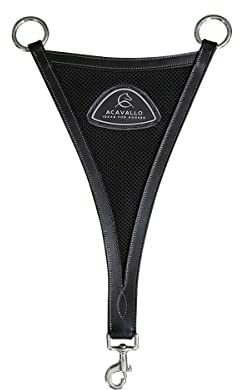Acavallo Martingalgabel Kalbsleder geschlossen, Größe:Warmblut, Farbe:schwarz