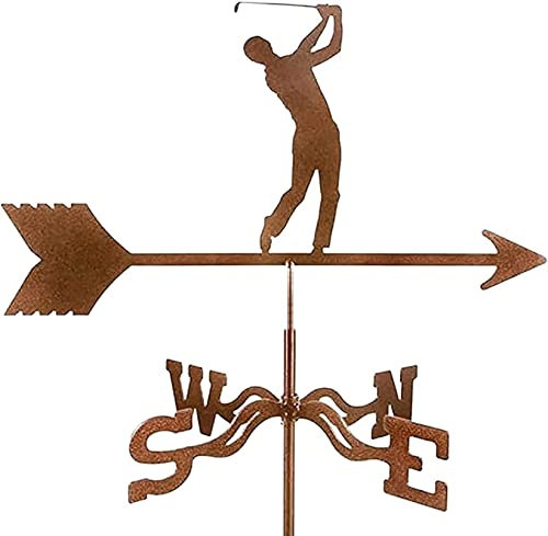 NOALED Girouette en métal croisé, originalité Indicateurs de Direction du Vent avec revêtement antirouille pour Jardin extérieur, Toit, Paddock, décoration
