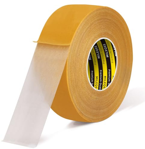 MILEQEE Doppelseitiges Klebeband Extra Stark, 50mm x 50m, Teppich-Klebeband
