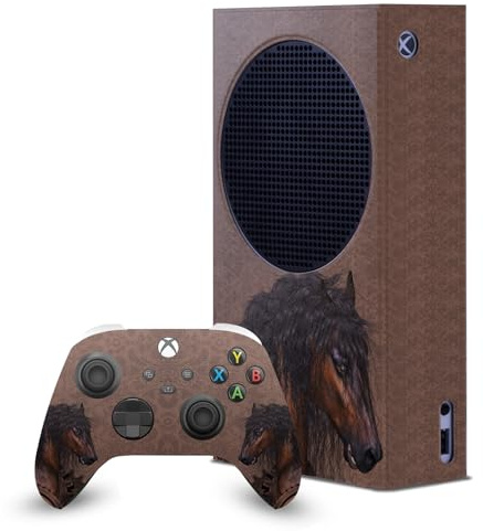 Head Case Designs Officially Licensed Simone Gatterwe Mechanical Gear Steampunk Horse Game Console Wrap and Game Controller Skin Bundle Compatible With Xbox Series S Console & Controller Bundle