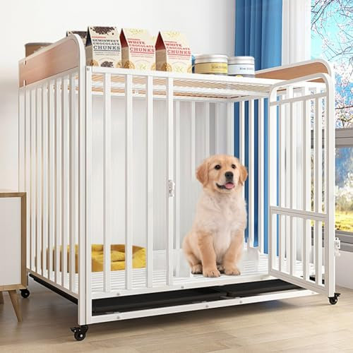 Hundekäfige mit abschließbaren Türen und leicht zu entfernenden Tabletts - Innendekoration für Haustierhäuser, Möbel und Kisten, stilvolle Hundehäuser für den Innenbereich