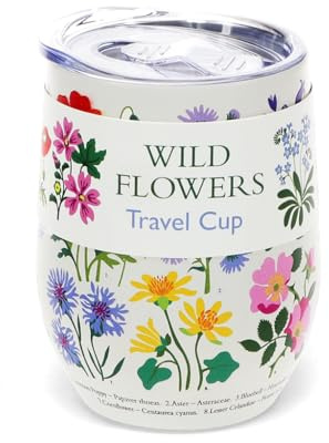 Rex London Travel Cup 350ml, Wild Flowers, picture frames, Patterned Mug. | picture frames, photo frames, frame, wooden photo frame, picture display, wall art mount, wooden tabletop, portrait gallery