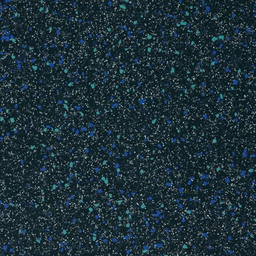 Blue Speckled Effect Anti Slip Contract Commercial Vinyl Flooring for Usage in Kitchens, Garages, Gyms, & Hospitals with 2.0mm Thickness -2m(6'6) X 2m(6'6)-4m²