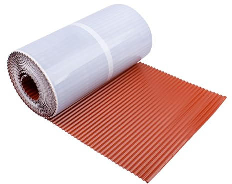 Decket Kaminanschlussband EuroTec Classic AL 300, Ziegelrot | selbstklebendes Schornstein-Anschlussband; Aluminium-Wandanschlussband; witterungs- & UV-beständig; für Dachabdichtung