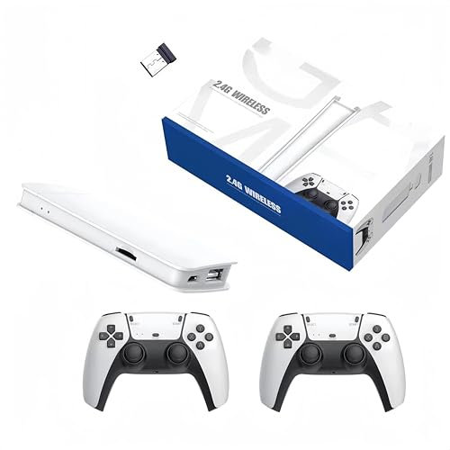 KfHao Nostalgicbox - 30,000+ Retro-Game-Console + 2 Wireless Controllers, Nostalgic Box Games Console, Nostalgic Box Retro Games (64G) (128G-3000+game)