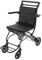 Silla de ruedas plegable, silla de ruedas plegable, silla de ruedas de transporte al aire libre con reposapiés y freno de mano, silla de ruedas portátil de viaje, capacidad de carga 100 kg, 50 x 77 x