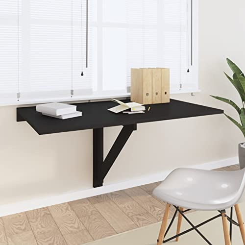Xichuzi Wand-Klapptisch Schwarz 100x60x56 cm Holzwerkstoff, Klapptisch Wand, Wandtisch, Klappschreibtisch, Schreibtisch Klappbar Wand, Klapptisch Esstisch - 342647