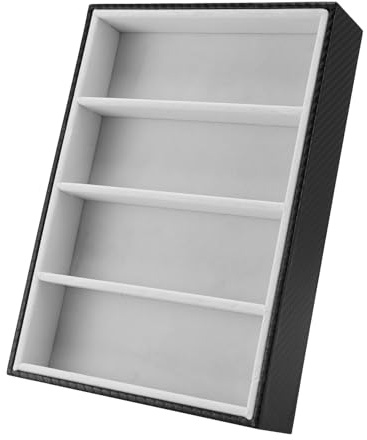 Quystetes Sunglasses Display Glasses Cases 4 Grids Sunglasses Display Box Glasses Display Jewelry Organizer Tray - Black